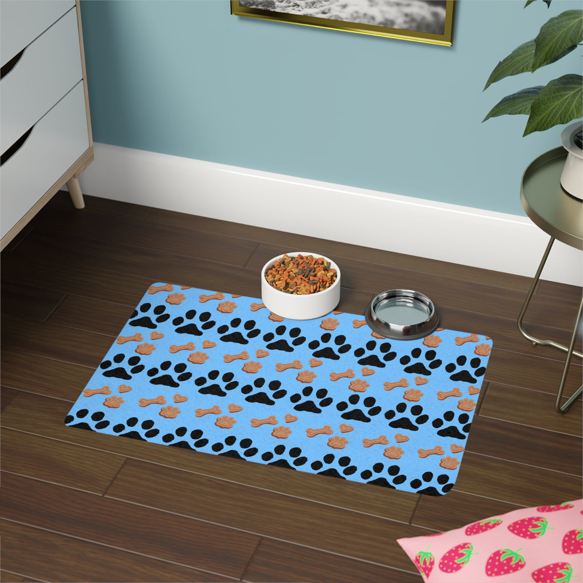 Paw-Print Dog Food Mat(12x18)