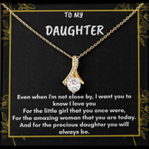 To My Daughter - Alluring Beauty Necklace - Gold Trim