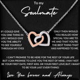 To My Soulmate -Interlocking Hearts Necklace