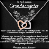 To My Granddaughter Interlocking Hearts Necklace