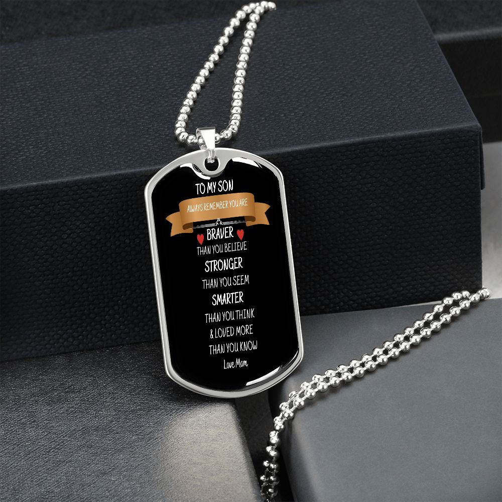 To My Son - Dog Tag