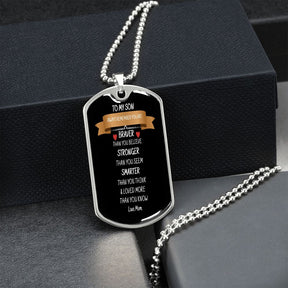 To My Son - Dog Tag