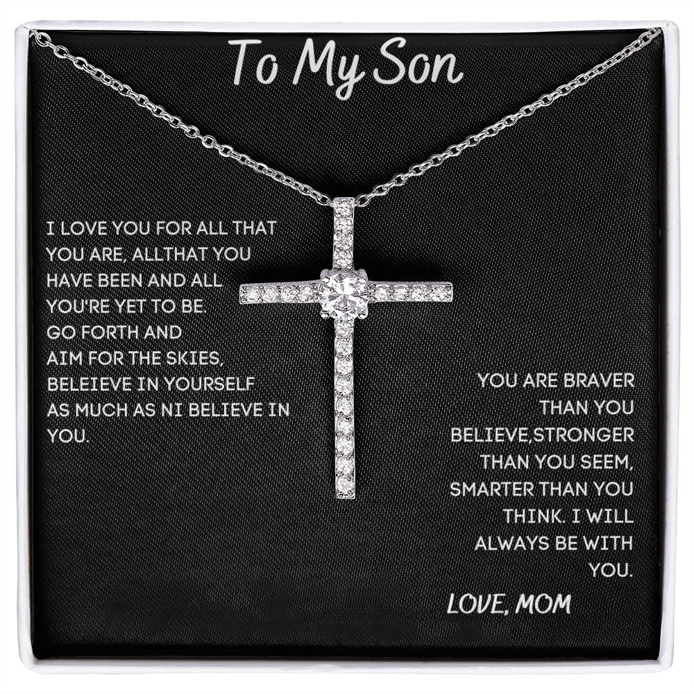 To My Son - Cross Pendant Necklace