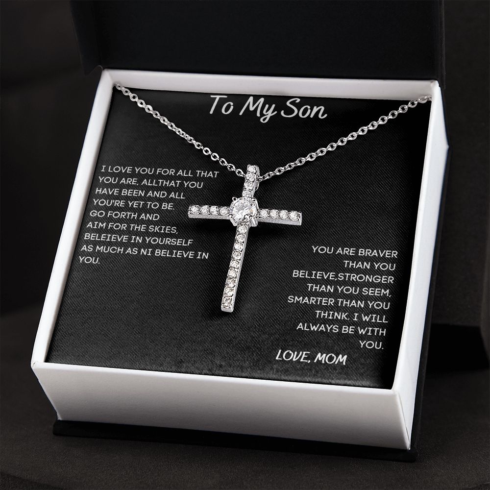 To My Son - Cross Pendant Necklace