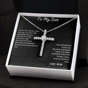 To My Son - Cross Pendant Necklace