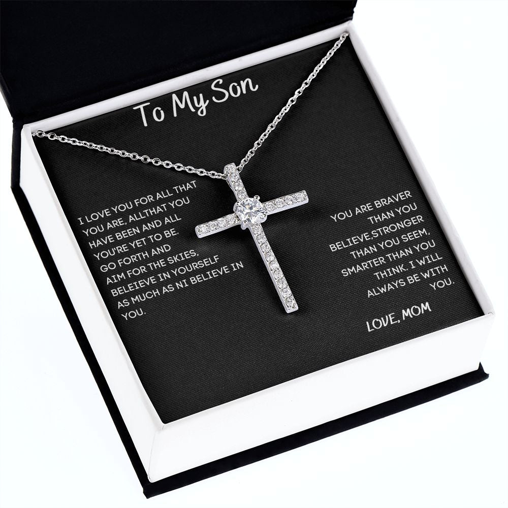 To My Son - Cross Pendant Necklace