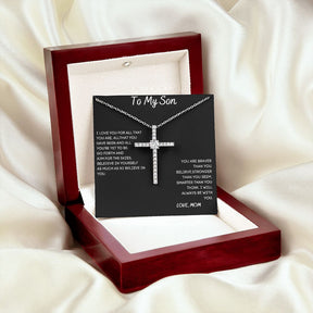 To My Son - Cross Pendant Necklace