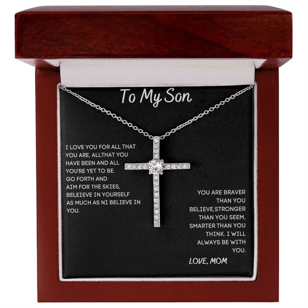 To My Son - Cross Pendant Necklace