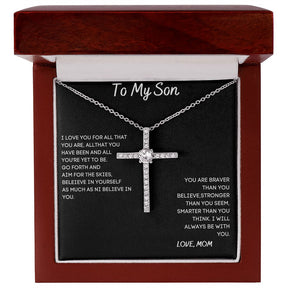 To My Son - Cross Pendant Necklace