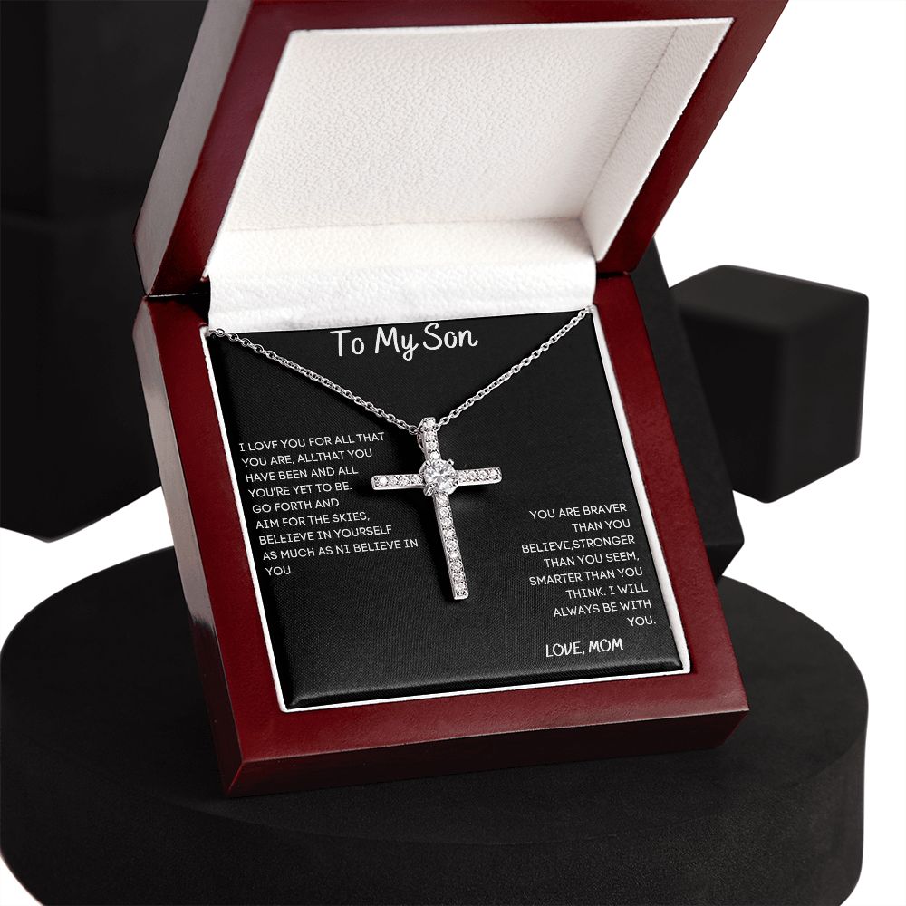 To My Son - Cross Pendant Necklace