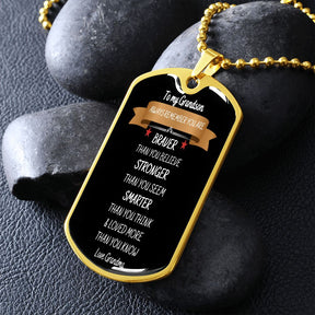 To My Grandson - Dog Tag Necklace