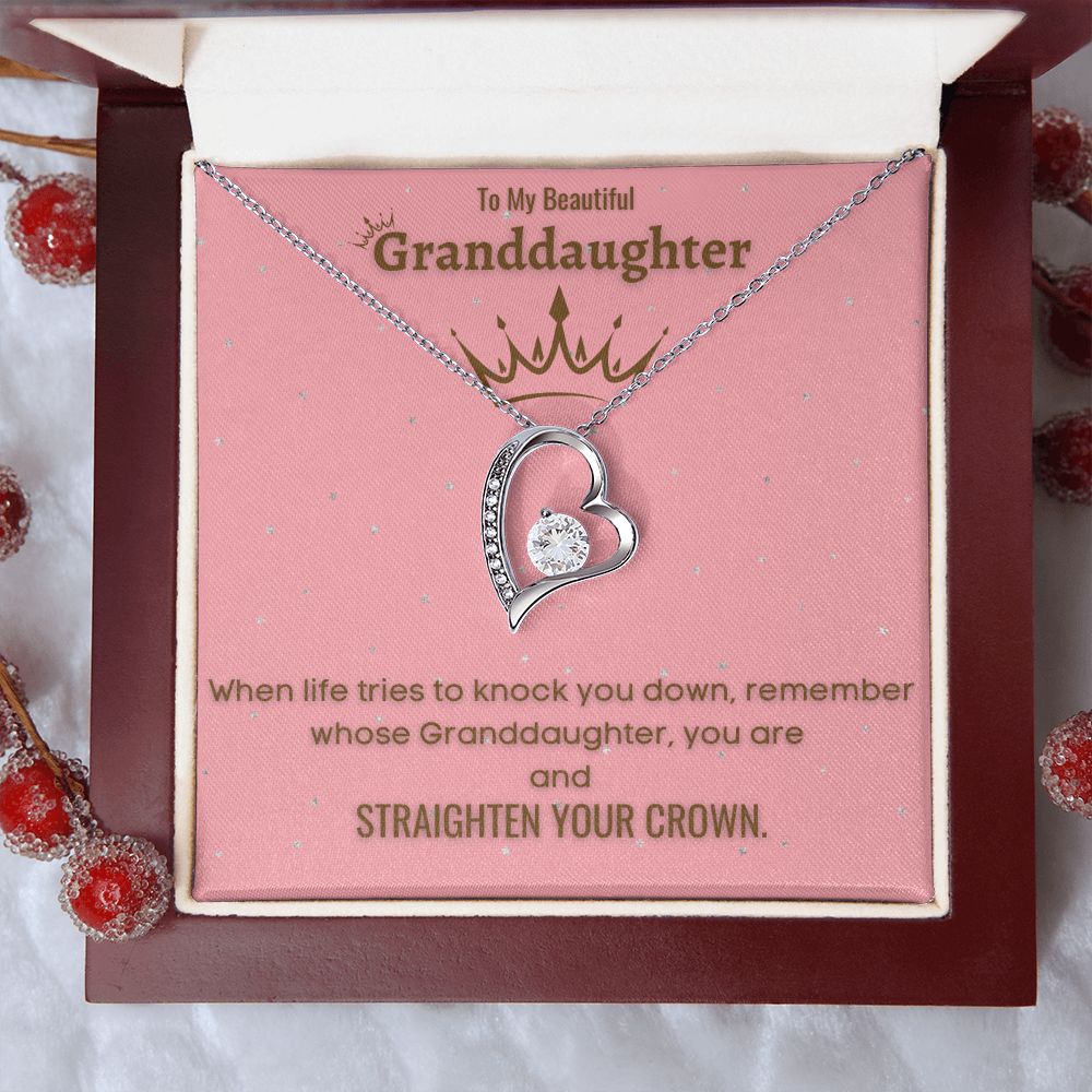 To My Beautiful Granddaughter - Forever Love Necklace