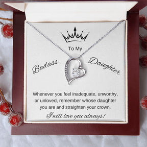 To My Badass Daughter - Forever Love Necklace