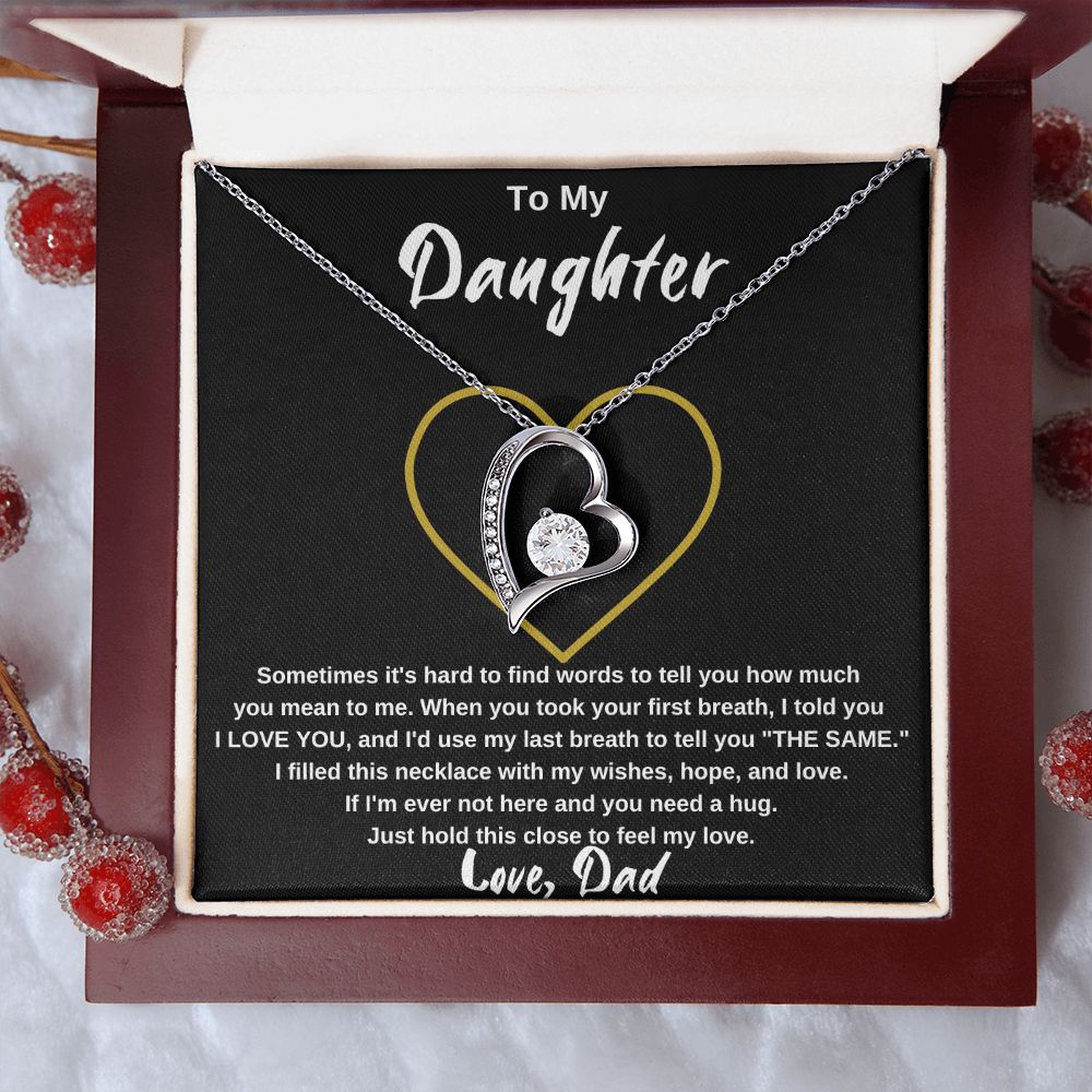 To My Daughter, Love Dad - Forever Love Necklace