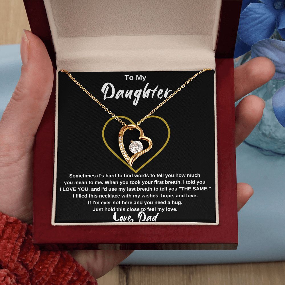 To My Daughter, Love Dad - Forever Love Necklace