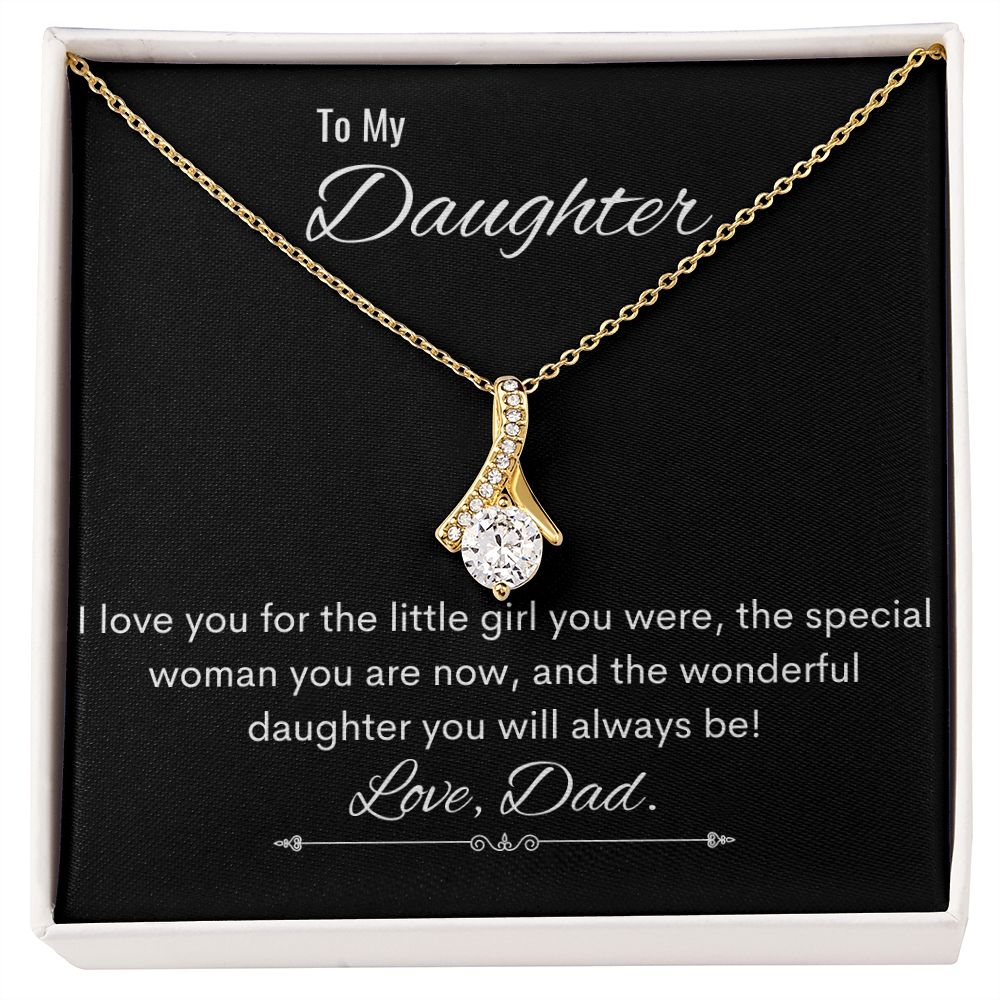 To My Daughter - Love Dad - Alluring Beauty Necklace