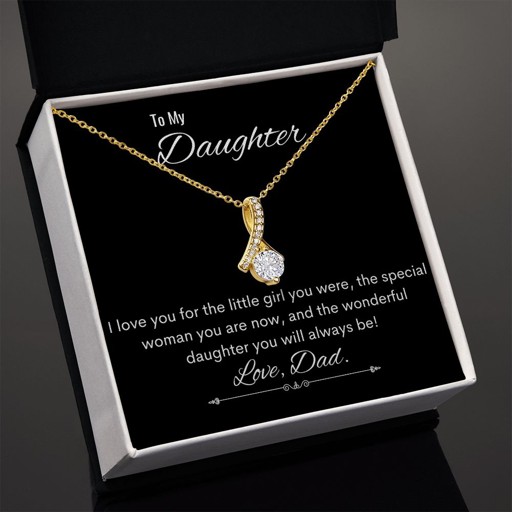 To My Daughter - Love Dad - Alluring Beauty Necklace