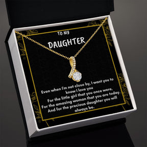 To My Daughter - Alluring Beauty Necklace - Gold Trim