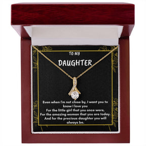 To My Daughter - Alluring Beauty Necklace - Gold Trim