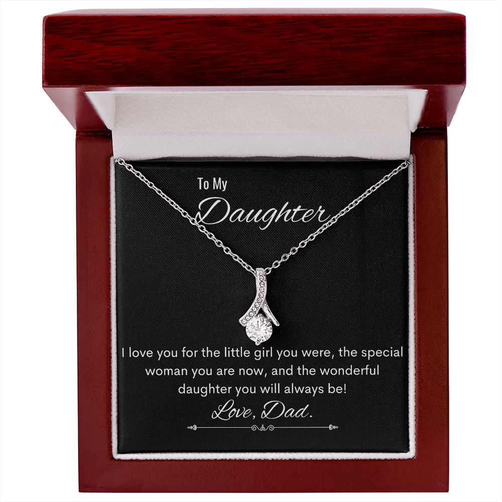 To My Daughter - Love Dad - Alluring Beauty Necklace