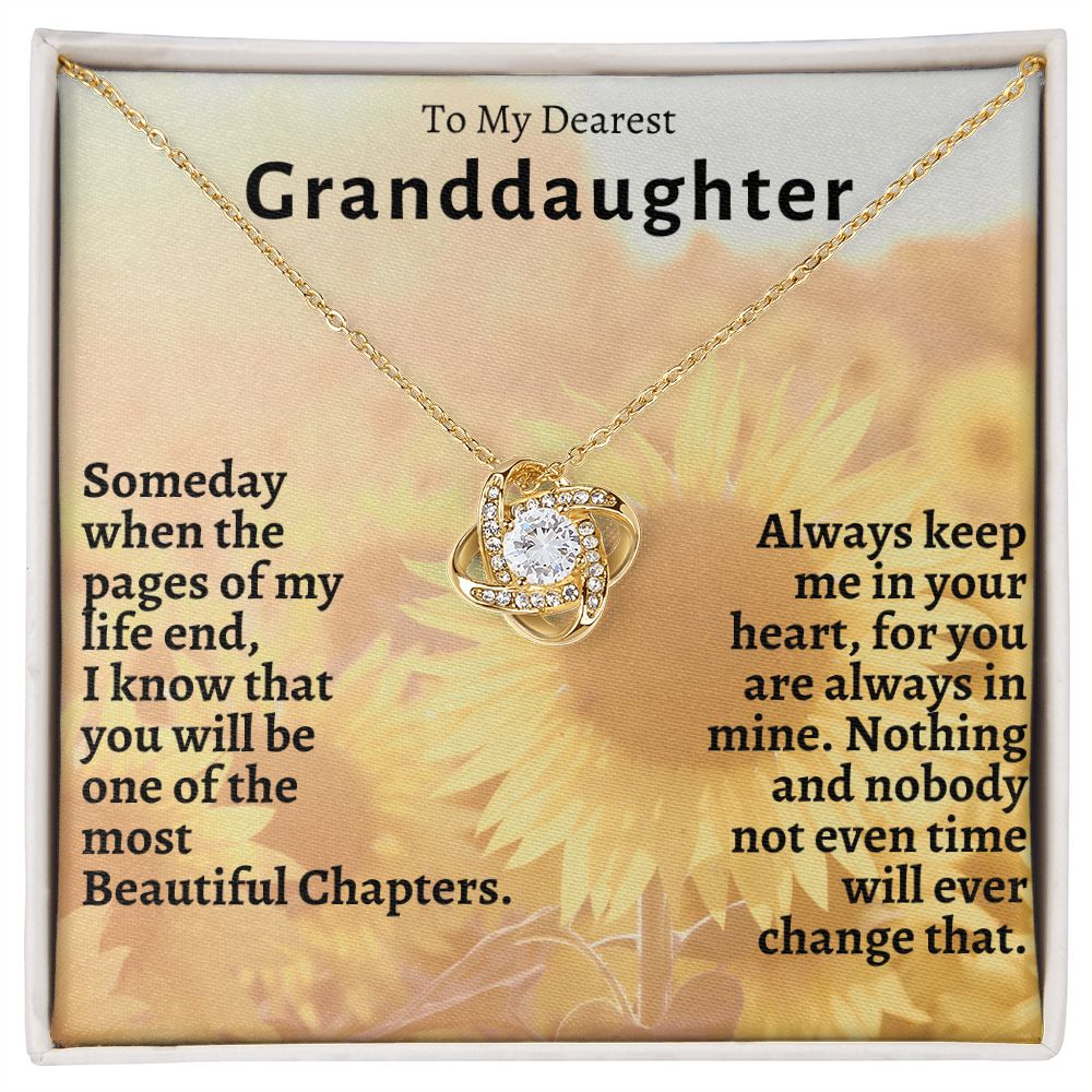 To My Dearest Granddaughter - Love Knot Necklace