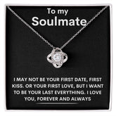 To My Soulmate - Love Knot Necklace - Forever And Always- Black