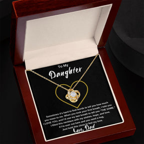 To My Daughter, from Dad - Love Knot Necklace