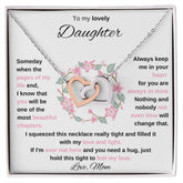 To My Lovely Daughter - Interlocking Locking Hearts