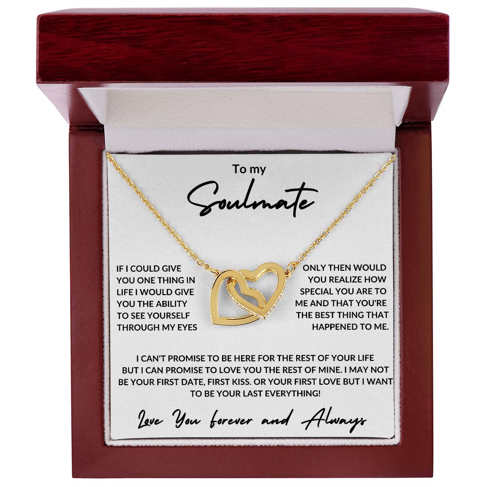 To My Soulmate -Interlocking Hearts Necklace