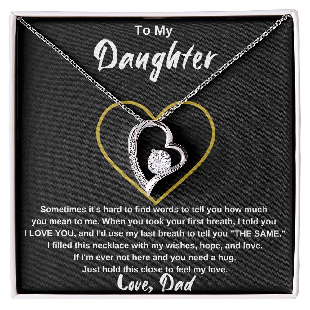 To My Daughter, Love Dad - Forever Love Necklace