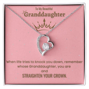 To My Beautiful Granddaughter - Forever Love Necklace