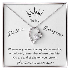 To My Badass Daughter - Forever Love Necklace