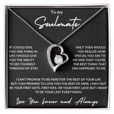 Love You Forever and Always - To My Soulmate -Forever Love Necklace - Black