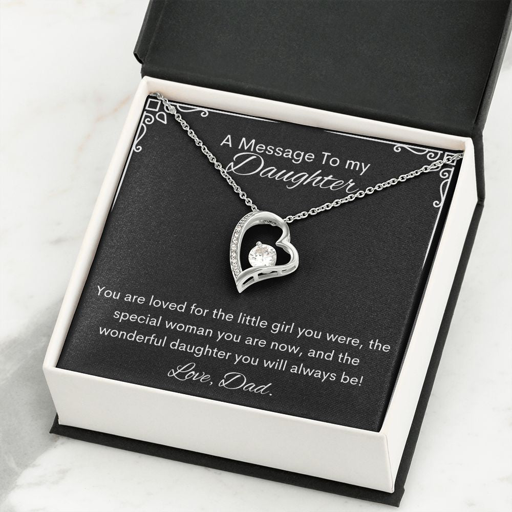 A Message To My Daughter - Forever Love Necklace