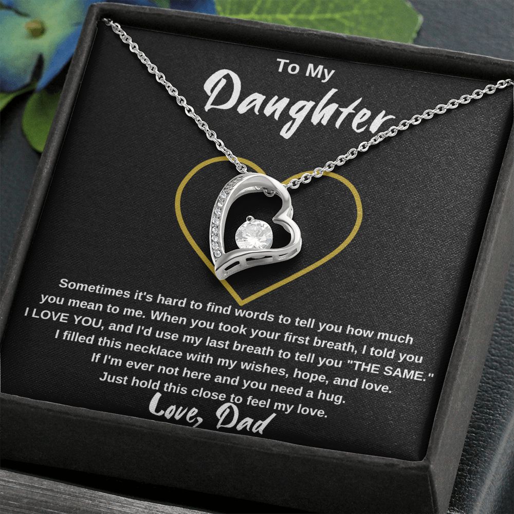 To My Daughter, Love Dad - Forever Love Necklace