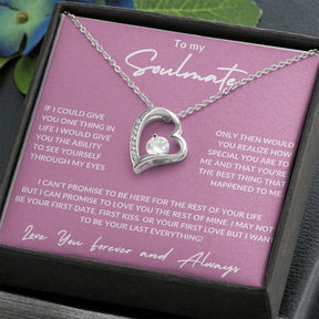 Love You Forever and Always - To My Soulmate -Forever Love Necklace - Pink