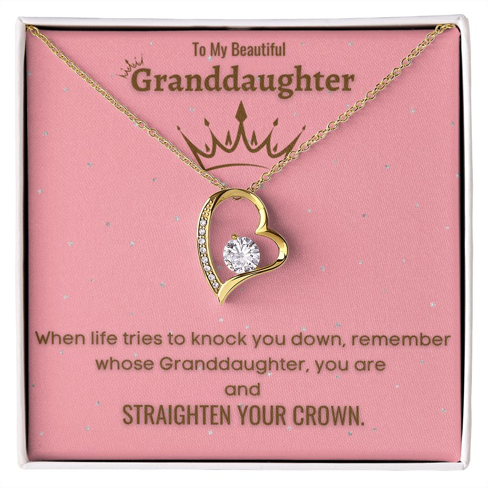 To My Beautiful Granddaughter - Forever Love Necklace