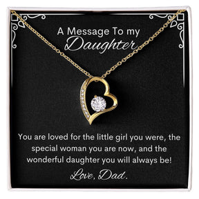 A Message To My Daughter - Forever Love Necklace