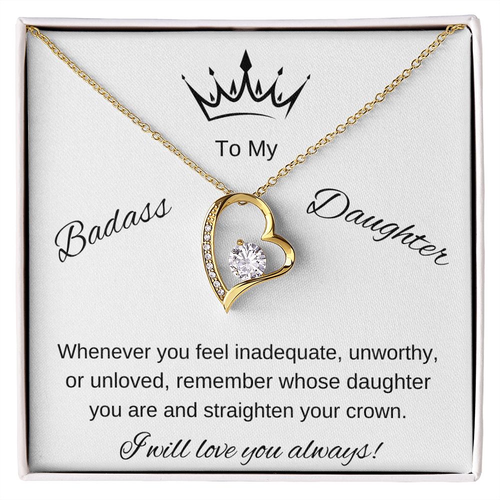 To My Badass Daughter - Forever Love Necklace