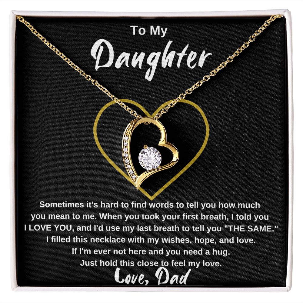 To My Daughter, Love Dad - Forever Love Necklace