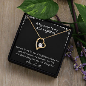 A Message To My Daughter - Forever Love Necklace