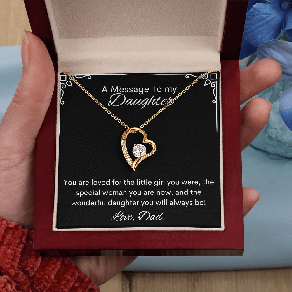 A Message To My Daughter - Forever Love Necklace