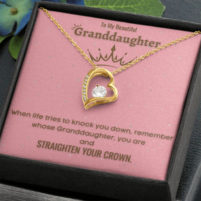 To My Beautiful Granddaughter - Forever Love Necklace