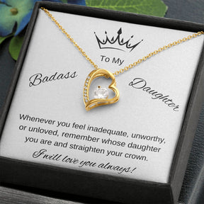 To My Badass Daughter - Forever Love Necklace