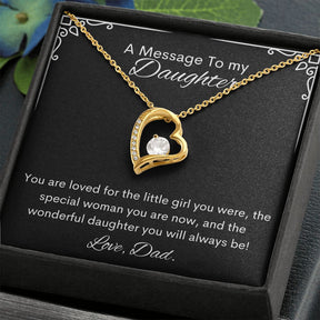 A Message To My Daughter - Forever Love Necklace